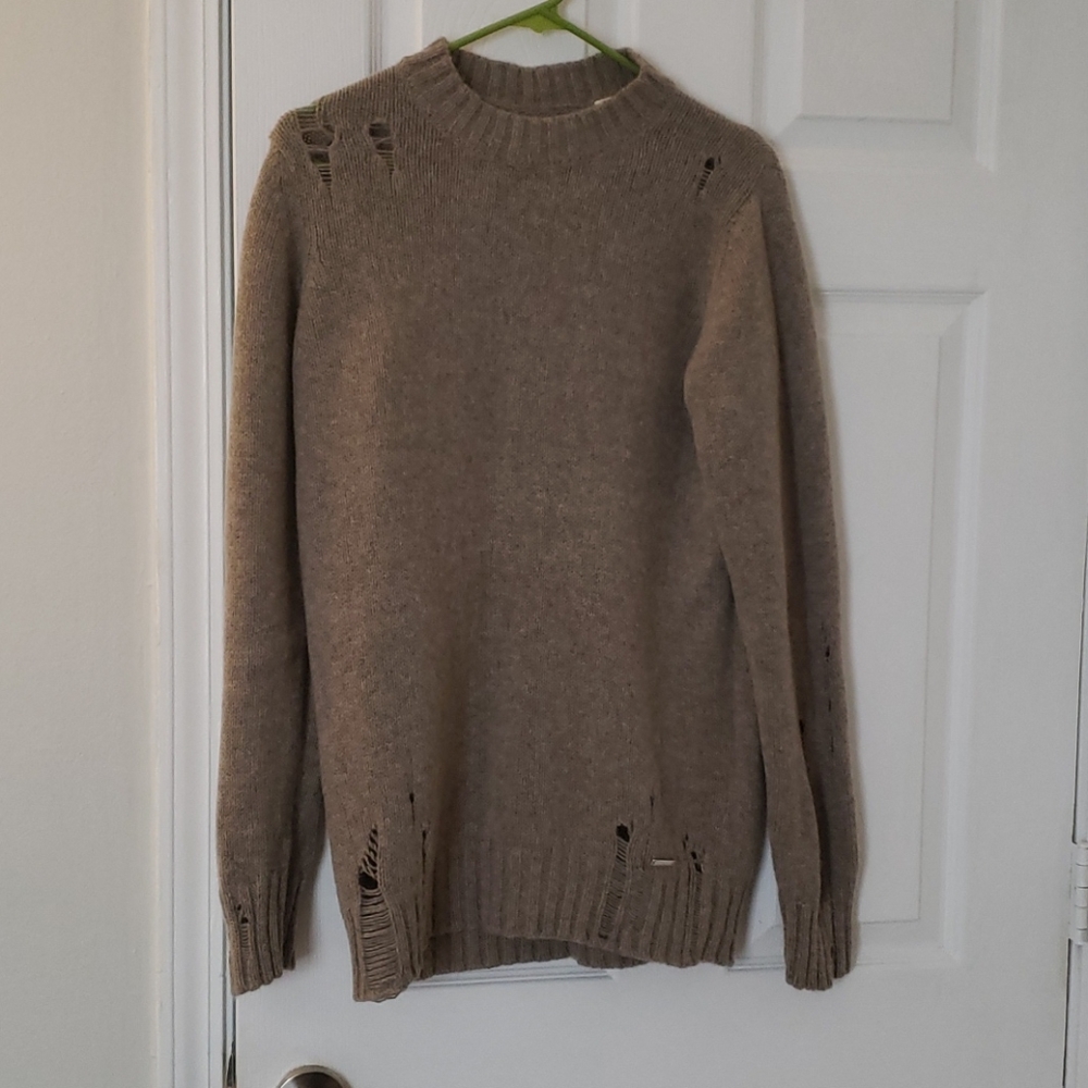 Men's diesel wool distressed sweater